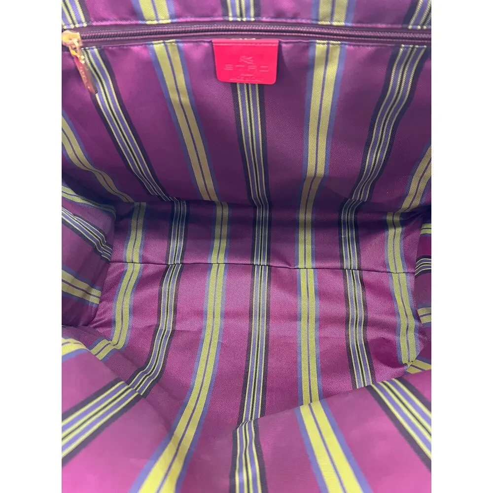 ETRO Embroidered Canvas Shopper Tote Bag Neutrals‎